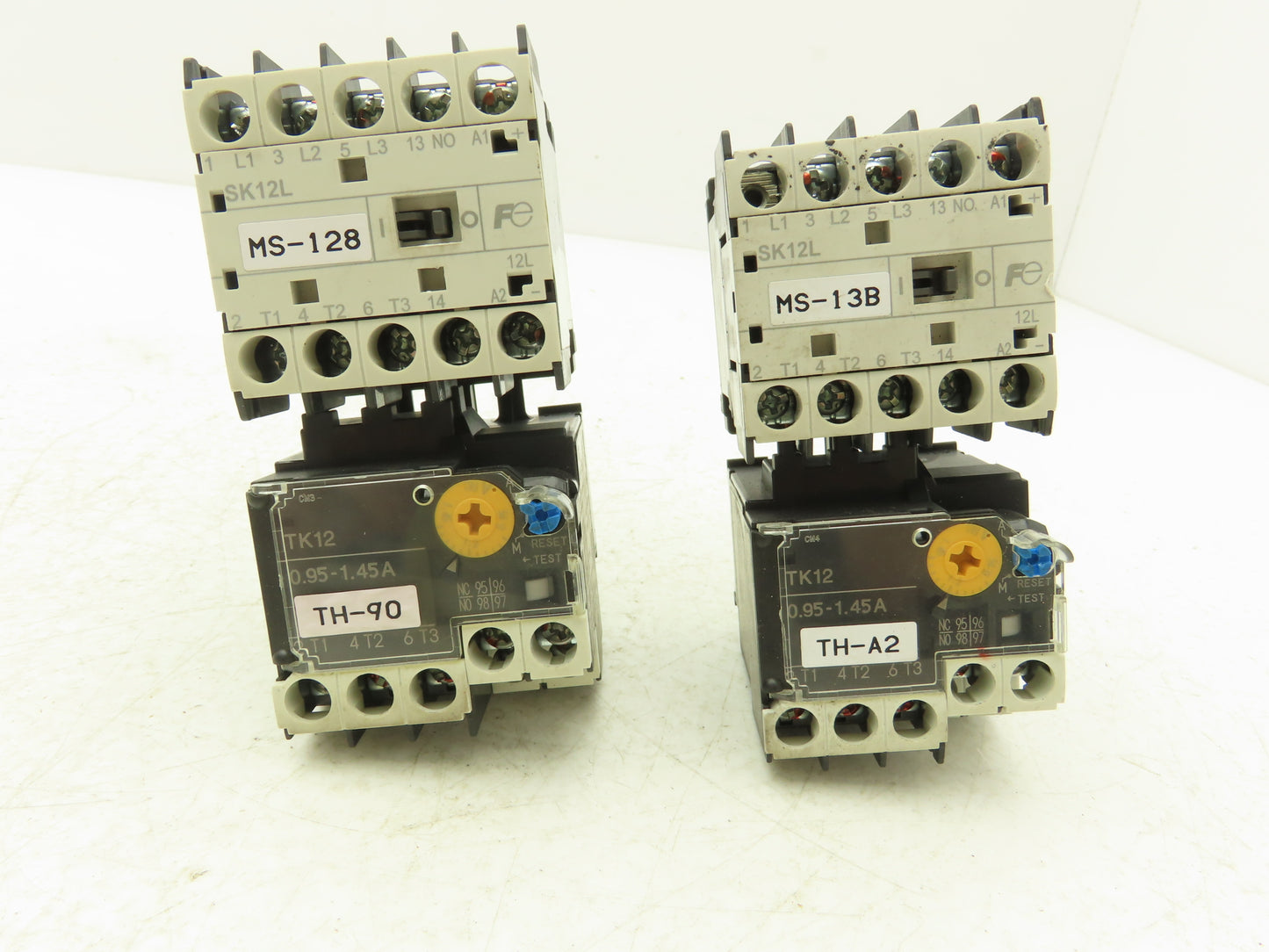 Fuji SK12L Motor Starter Contactor 5.5kW 600V & Overload .95-1.45A Lot of 2