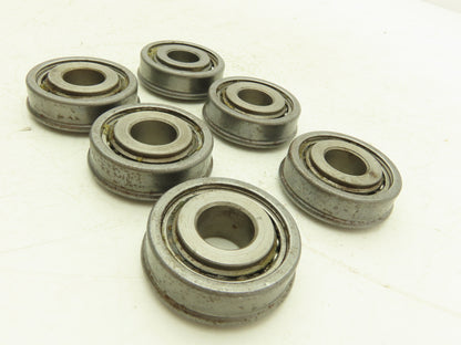 Nice 5875 Flanged Ball Bearing Open .750" Bore x 2.0" OD x .718" Width Lot of 6
