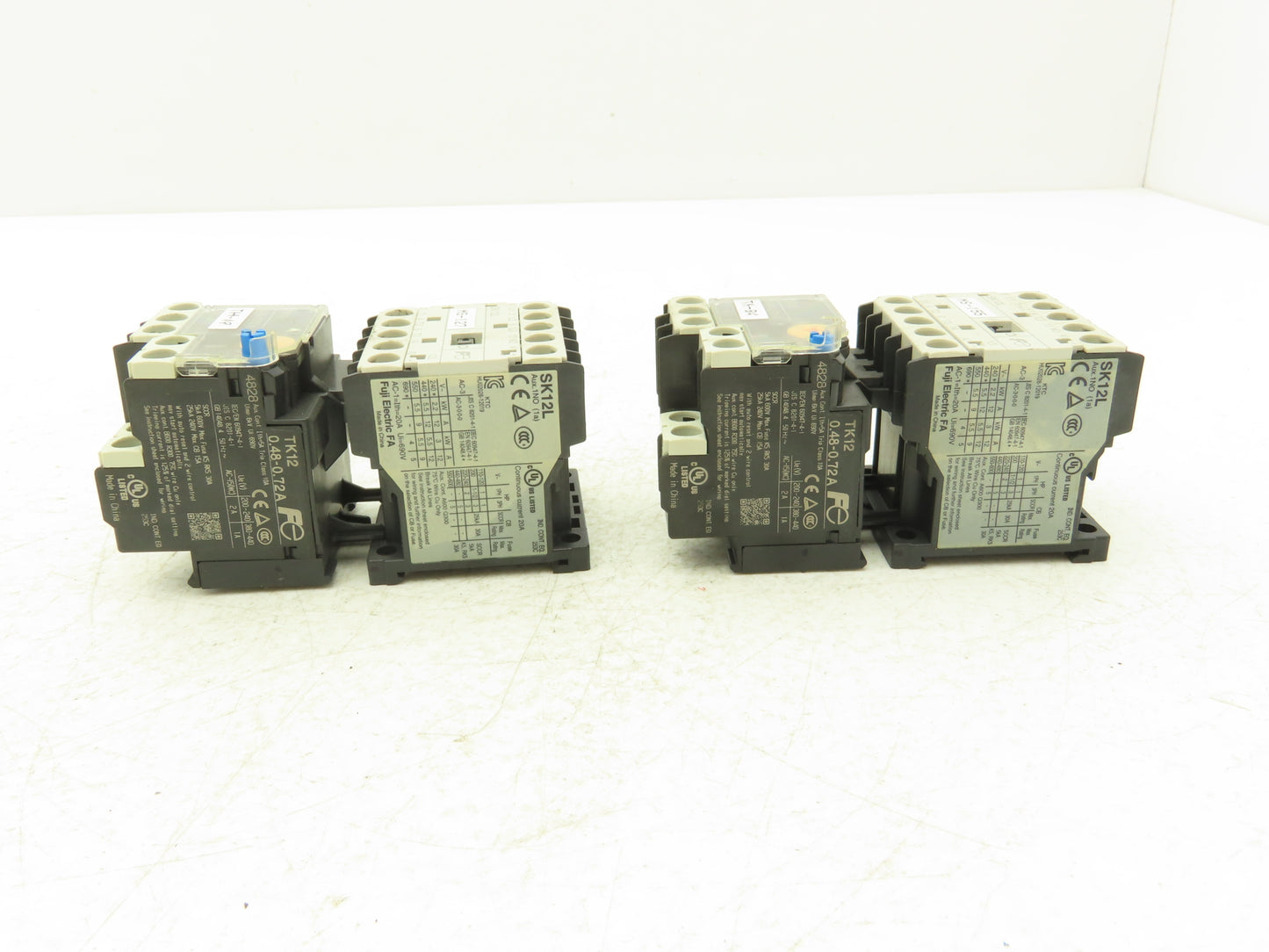 Fuji SK12L Motor Starter Contactor 5.5kW 600V & Overload .48-0.72A Lot of 2
