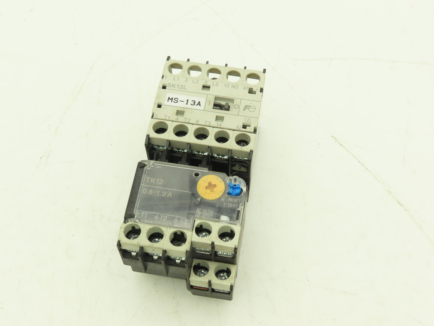 Fuji SK12L Motor Starter Contactor 5.5kW 600V & Overload 0.8-1.2A Lot of 2