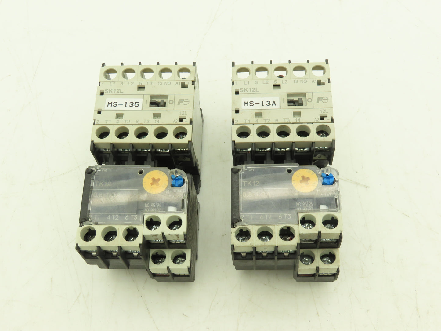 Fuji SK12L Motor Starter Contactor 5.5kW 600V & Overload 0.8-1.2A Lot of 2