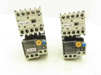 Fuji SK12L Motor Starter Contactor 5.5kW 600V & Overload 1.7-2.6A Lot of 2