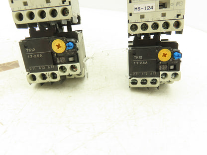 Fuji SK12L Motor Starter Contactor 5.5kW 600V & Overload 1.7-2.6A Lot of 2