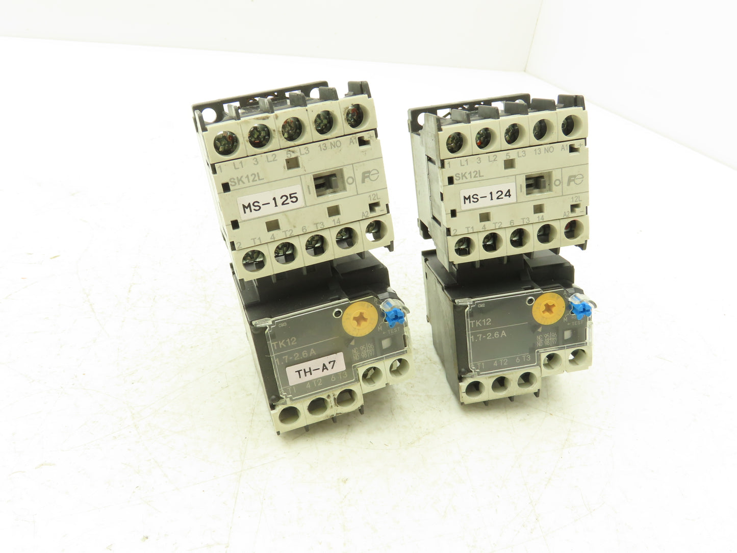 Fuji SK12L Motor Starter Contactor 5.5kW 600V & Overload 1.7-2.6A Lot of 2
