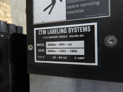CTM 3600A-S84-EX High Speed Label Applicator SATO Thermal Printer Slide Stand