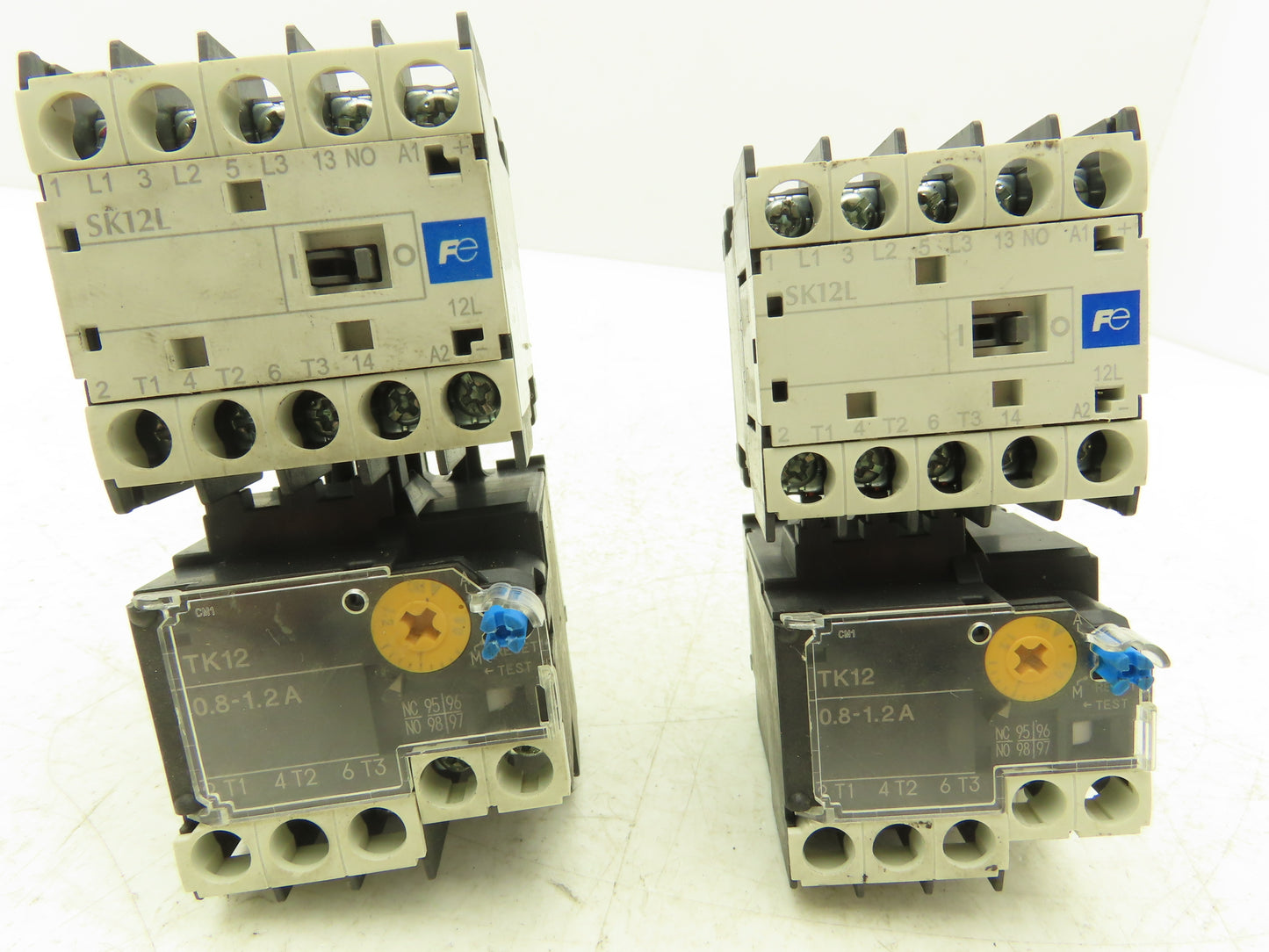 Fuji SK12L Motor Starter Contactor 5.5kW 600V & Overload 0.8-1.2A Lot of 2