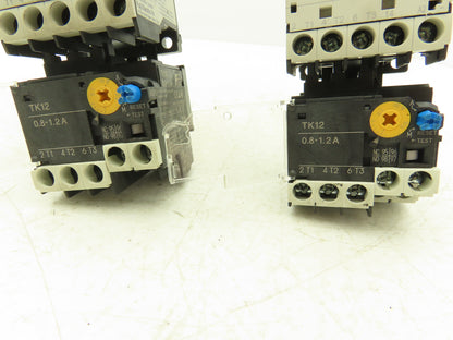 Fuji SK12L Motor Starter Contactor 5.5kW 600V & Overload 0.8-1.2A Lot of 2