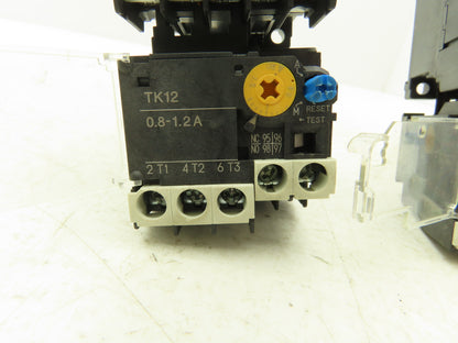 Fuji SK12L Motor Starter Contactor 5.5kW 600V & Overload 0.8-1.2A Lot of 2