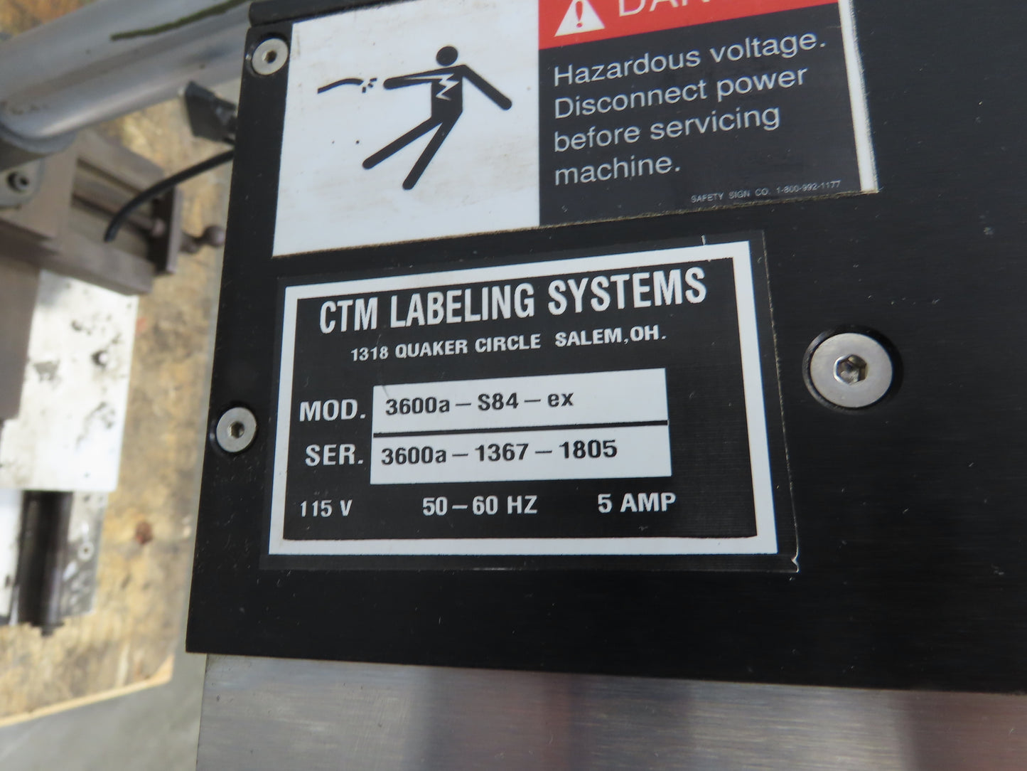 CTM 3600A-S84-EX High Speed Label Applicator SATO Thermal Printer Slide Stand