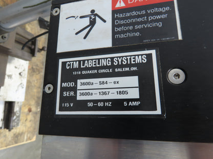 CTM 3600A-S84-EX High Speed Label Applicator SATO Thermal Printer Slide Stand
