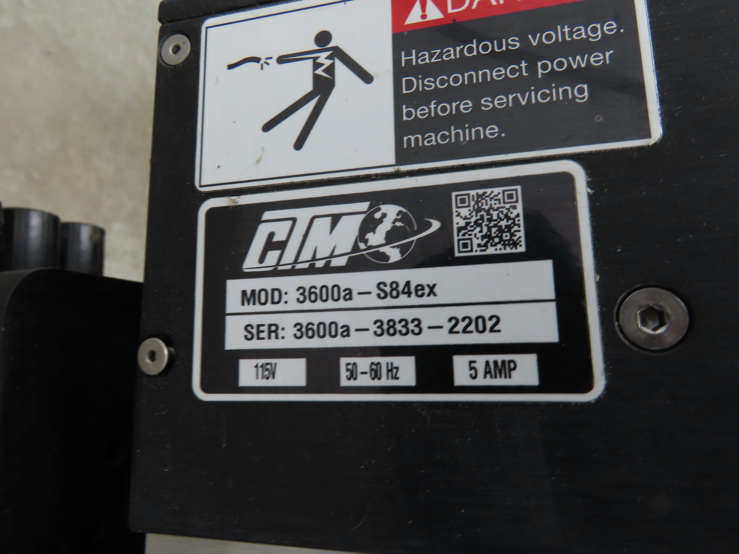 CTM 3600A-S84-EX High Speed Label Applicator No Print Head Slide Stand