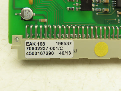 SMS Elotherm EAK 168 Printed Circuit Control Board PCB Card 70602237-001/C
