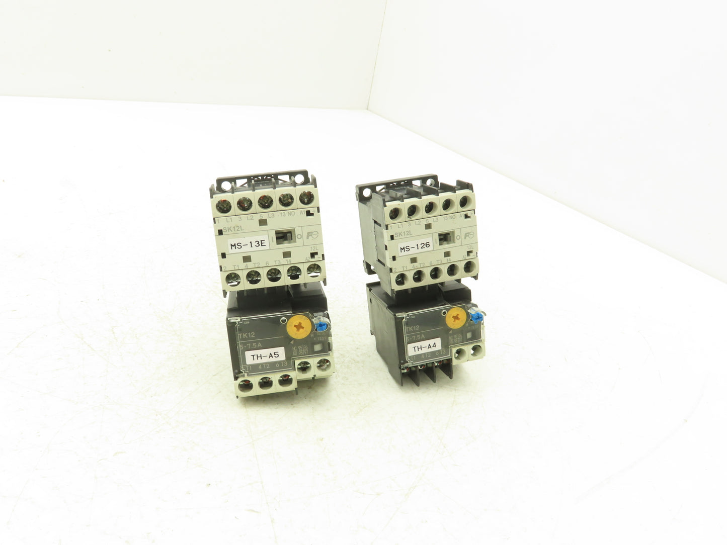 Fuji SK12L Motor Starter Contactor 5.5kW 600V & Overload 5-7.5A Lot of 2