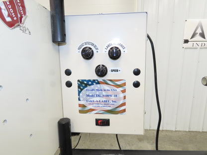 Take A Label TAL3100W18 Automatic Label Applicator Dispenser Stand No Print Head
