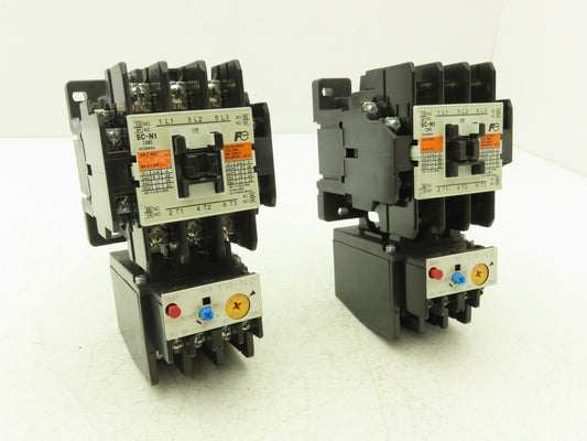 Fuji SC-N1 SC25BAA Motor Starter Contactor 25Hp 600V & Overload 18-26A Lot of 2