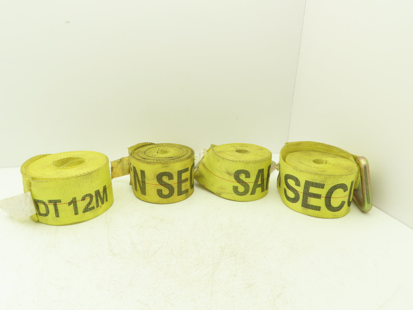 4"x 26' Winch Strap V-Ring D-Ring Flatbed Tie-Down 5000 Lbs  Lot of 4