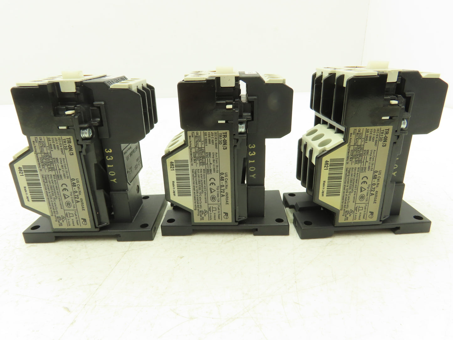 Fuji SZ-HB TZ1HB TR-ON/3 TR13D Thermal Overload Relay 0.48 - 0.72A with Adapter Base