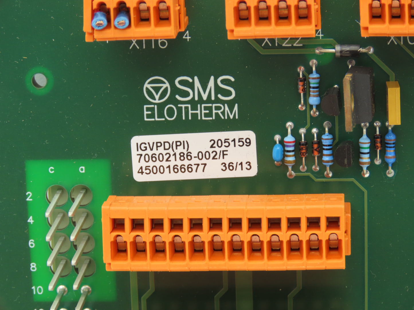SMS Elotherm IGVPD Printed Circuit Control Board PCB 70602186-002-F