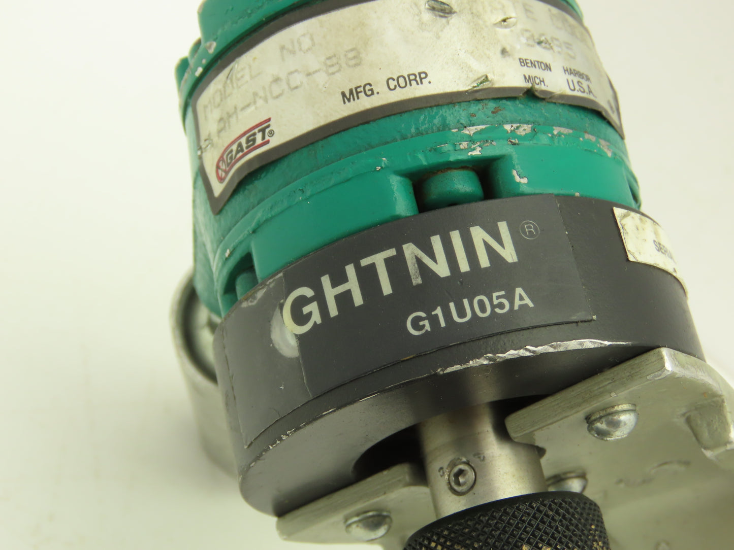 Lightnin G1U05A Clamp Tank Mixer 20" Impeller 2-Blade Gast Air Motor 1AM-NCC-88