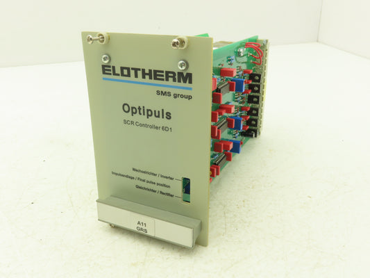 SMS Elotherm 6D1 Optipuls SCR Controller Printed Circuit Control Board A11 GRS