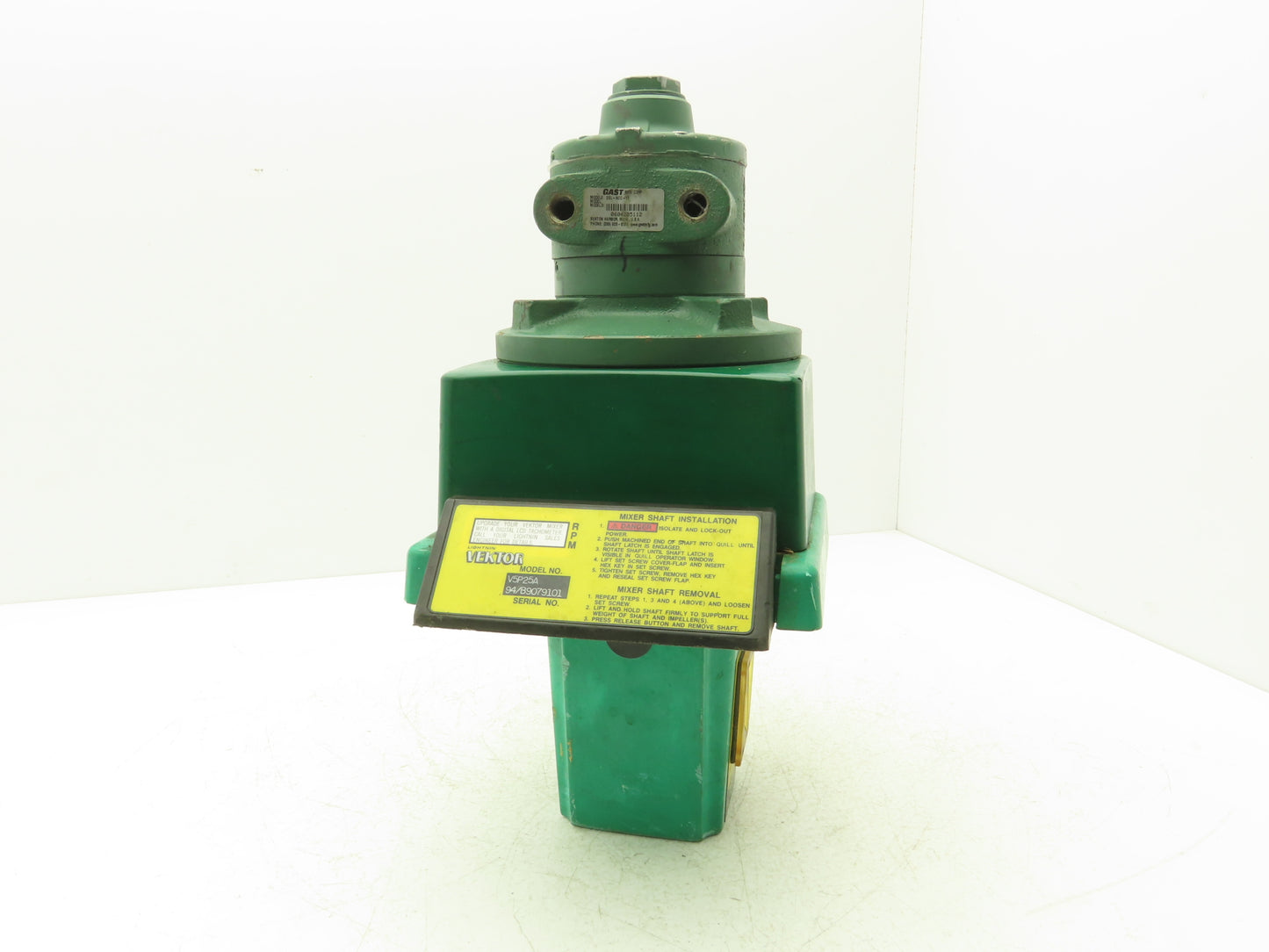 Lightnin Vektor V5P25A Pneumatic Clamp-On Tank Mixer Gast Air Motor 2SL-NCC-17