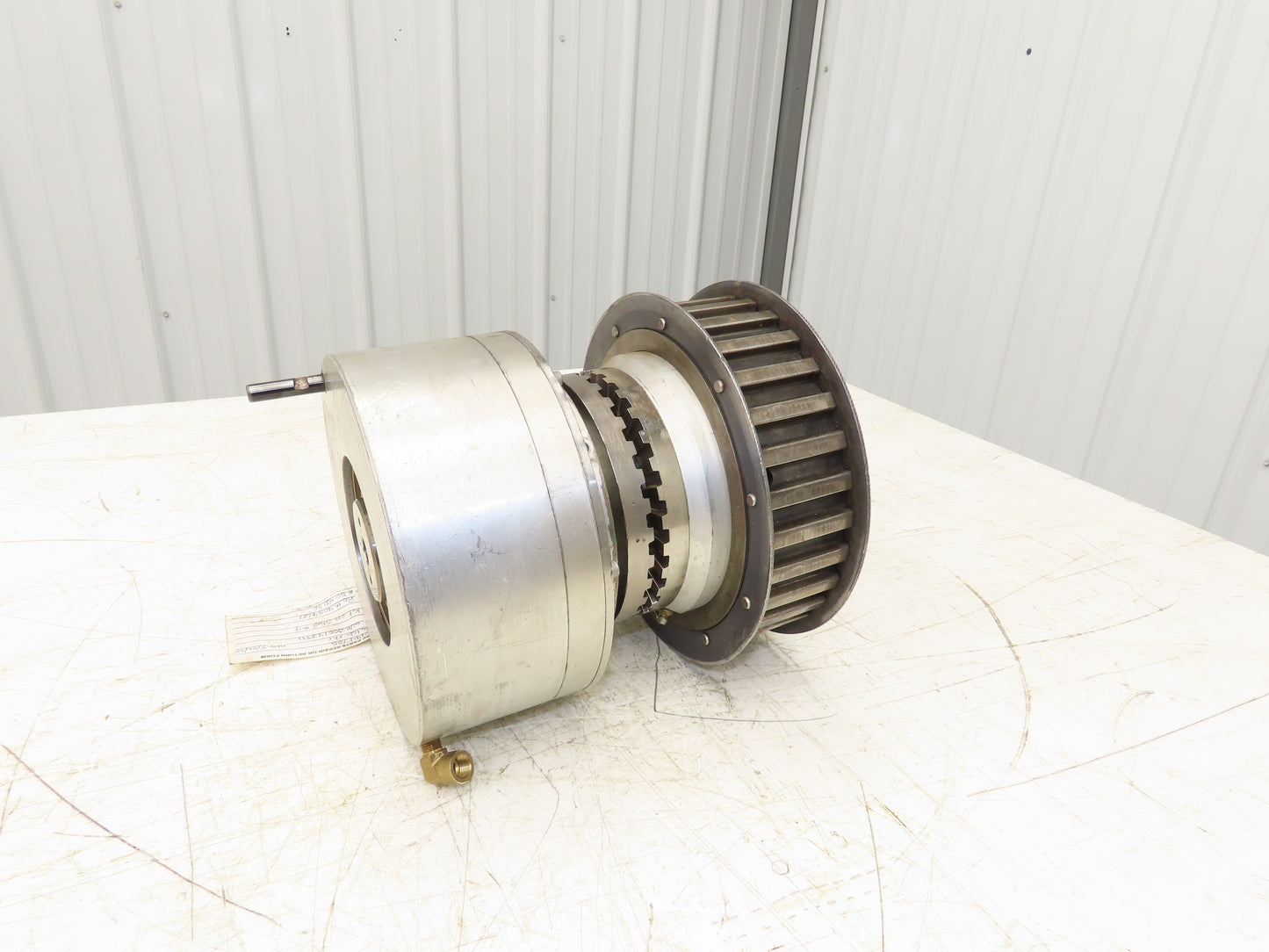 Pneumatic Air Operated Clutch Brake Shaft Mount with Belt Pulley 2" Bore