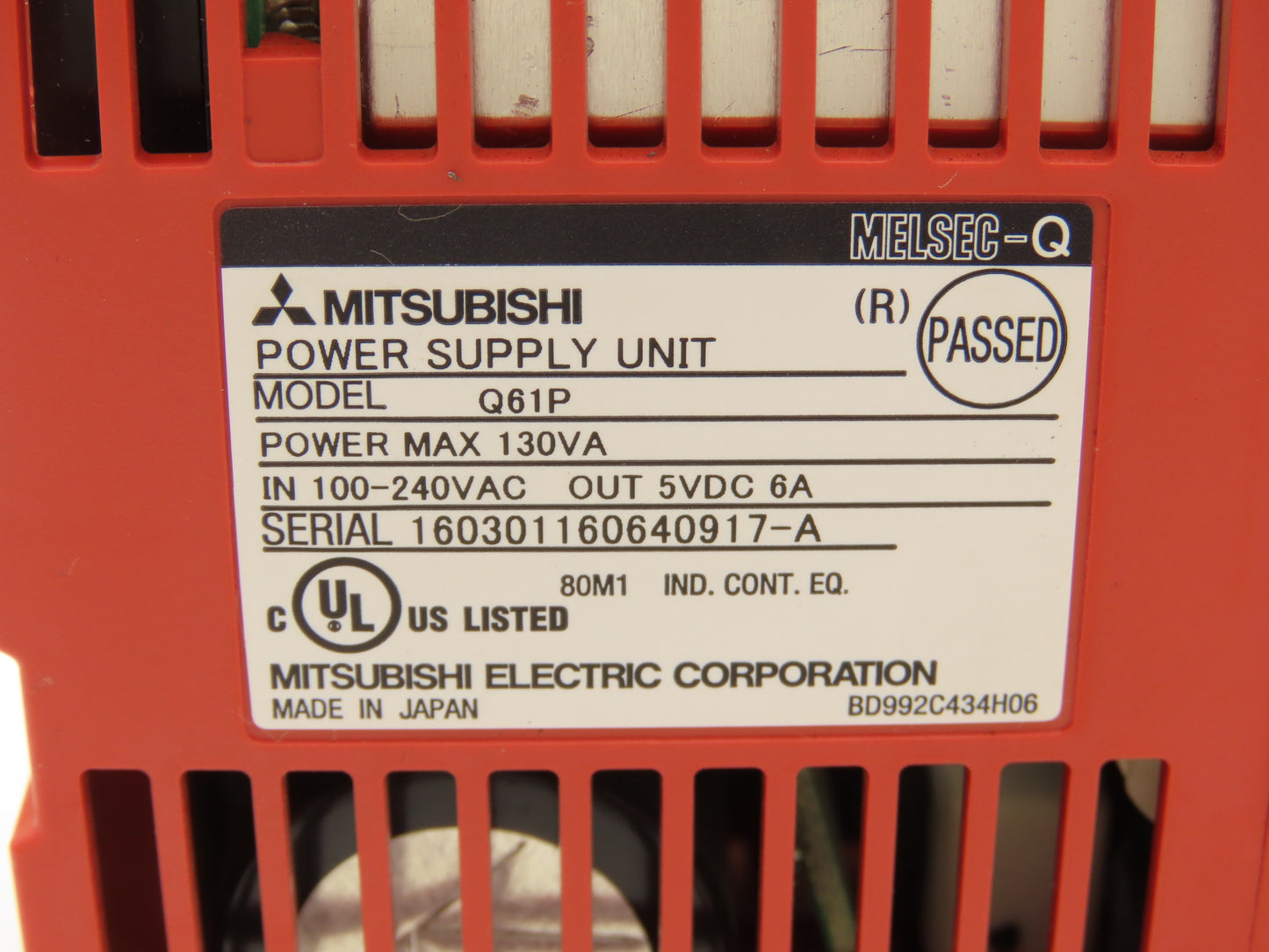 Mitsubishi Q04UDEHCPU Melsec PLC Backplane Rack Power Supply CPU 12 Slot Q312B