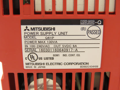 Mitsubishi Q04UDEHCPU Melsec PLC Backplane Rack Power Supply CPU 12 Slot Q312B