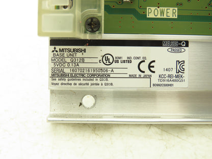 Mitsubishi Q04UDEHCPU Melsec PLC Backplane Rack Power Supply CPU 12 Slot Q312B