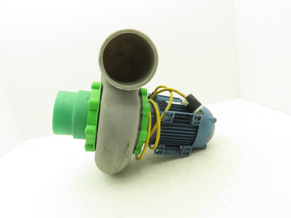 Plastec P15SS6P025 Polypropylene Centrifugal Blower 200 CFM .5Hp 115V 1PH