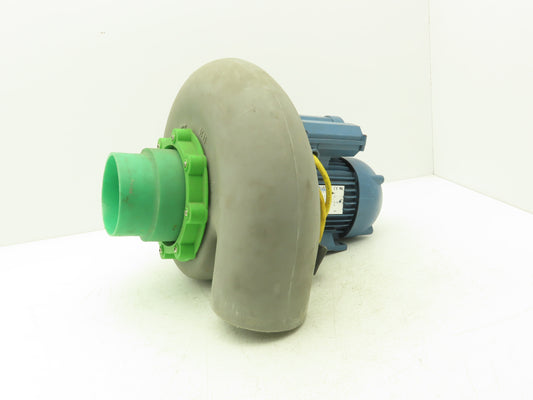 Plastec P15SS6P025 Polypropylene Centrifugal Blower 200 CFM .5Hp 115V 1PH