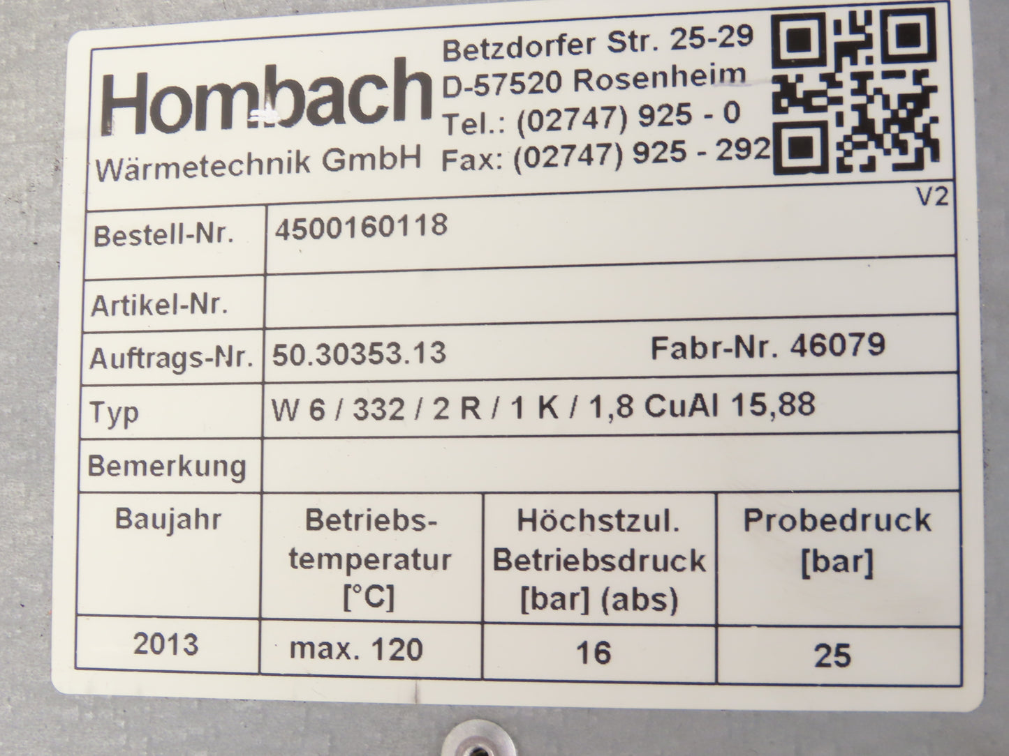 Hombach Heat Exchanger Fan Driven Oil Cooler 13X14" Radiator 0.17kW 3Ph 400V