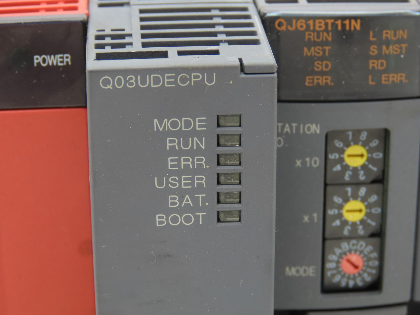 Mitsubishi Electric Q03UDECPU Melsec PLC Backplane Rack Power Supply CPU 12 Slot