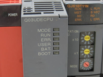 Mitsubishi Electric Q03UDECPU Melsec PLC Backplane Rack Power Supply CPU 12 Slot
