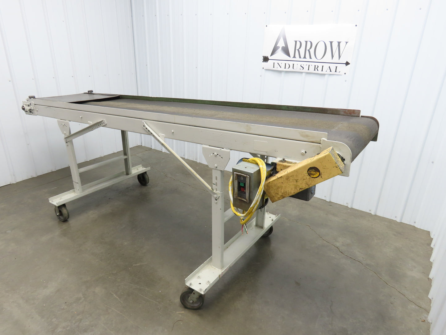 Wardcraft 24"x 10' Portable Incline Belt Conveyor .33Hp 3PH Chain Drive 36FPM