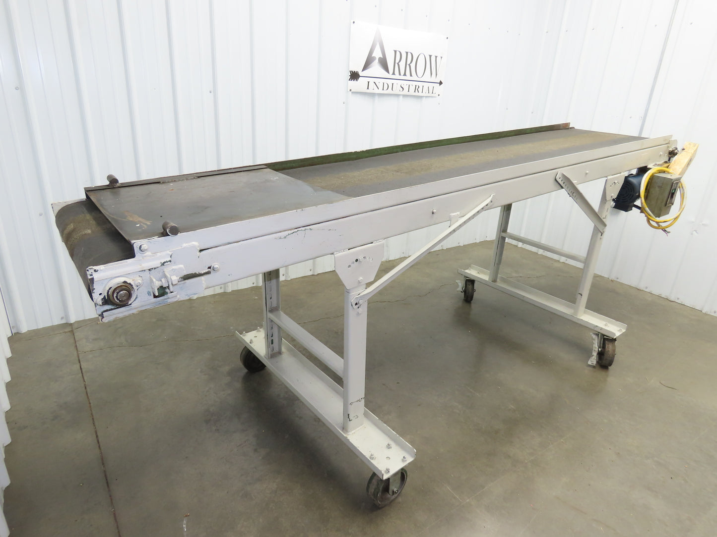 Wardcraft 24"x 10' Portable Incline Belt Conveyor .33Hp 3PH Chain Drive 36FPM