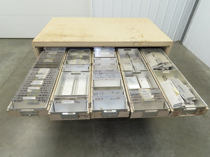 Modular Industrial Storage Cabinet 20 Drawer 61.5x38x34.5" Vintage 17x10" Trays