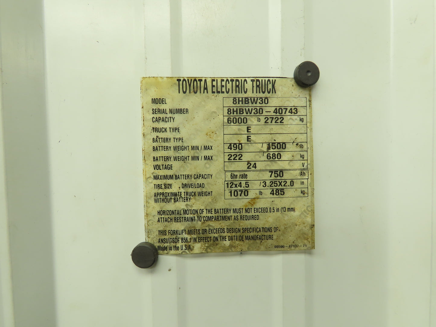 Curtis 1234-2376 AC Motor Controller 24V Toyota 8HBW30 Pallet Jack 1094852/001