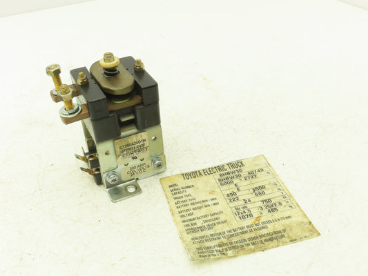 Toyota CT200A24D1M AC Motor Contactor 200A 24V Coil Off 8HBW30 Pallet Jack