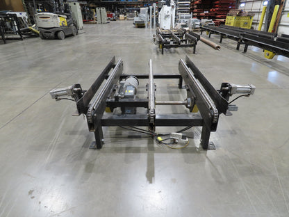 42"x 68" Pallet Drag Chain Conveyor 3-Strand 1Hp 230/460V 3PH 32FPM 17-19"H