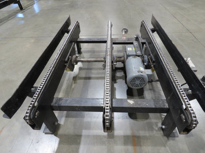42"x 60" Pallet Drag Chain Conveyor 3-Strand 1Hp 230/460V 3PH 32FPM 17-19"H