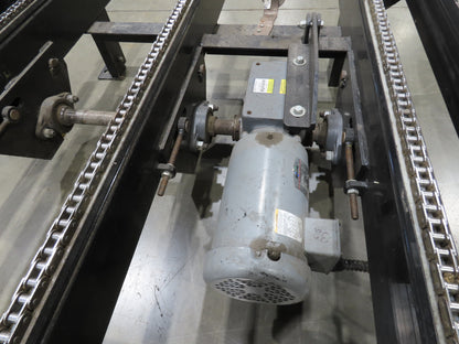 42"x 60" Pallet Drag Chain Conveyor 3-Strand 1Hp 230/460V 3PH 32FPM 17-19"H