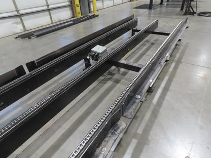 42"x 17' Pallet Drag Chain Conveyor 3-Strand 1Hp 230/460V 3PH 32FPM 17-19"H