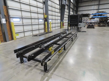 42"x 17' Pallet Drag Chain Conveyor 3-Strand 1Hp 230/460V 3PH 32FPM 17-19"H