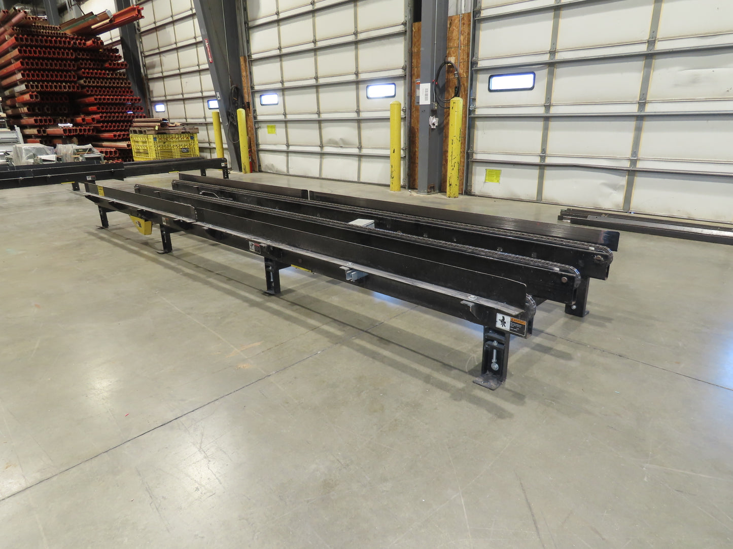 42"x 17' Pallet Drag Chain Conveyor 3-Strand 1Hp 230/460V 3PH 32FPM 17-19"H