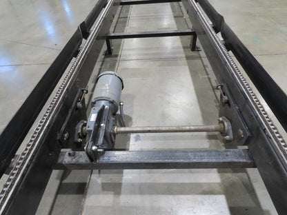 42"x 25' Pallet Drag Chain Conveyor 2-Strand 1Hp 230/460V 3PH 32FPM 17-19"H