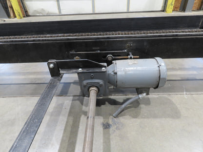 42"x 25' Pallet Drag Chain Conveyor 2-Strand 1Hp 230/460V 3PH 32FPM 17-19"H