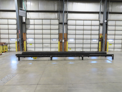 42"x 25' Pallet Drag Chain Conveyor 2-Strand 1Hp 230/460V 3PH 32FPM 17-19"H
