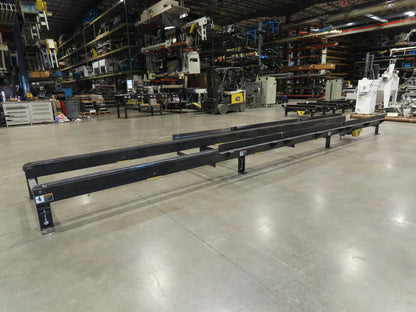 42"x 25' Pallet Drag Chain Conveyor 2-Strand 1Hp 230/460V 3PH 32FPM 17-19"H