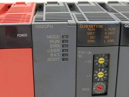 Mitsubishi Electric Q02CPU Melsec PLC Backplane Rack Power Supply CPU 8 Slot